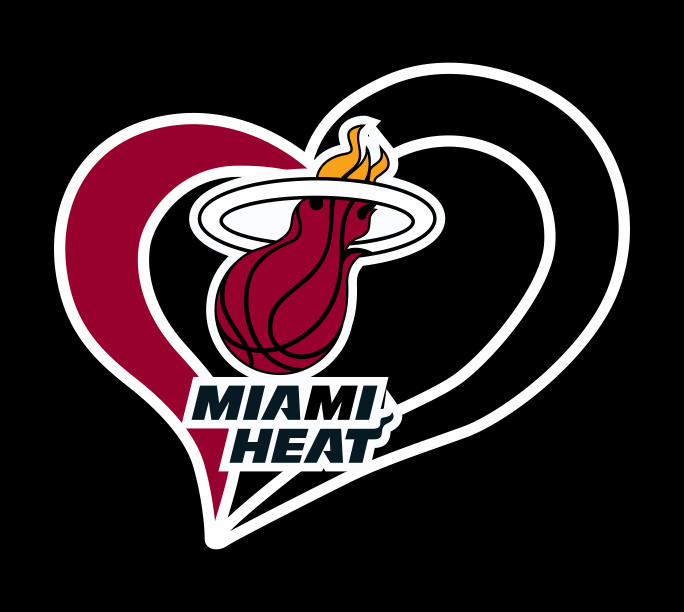 Miami Heat Heart Logo iron on paper